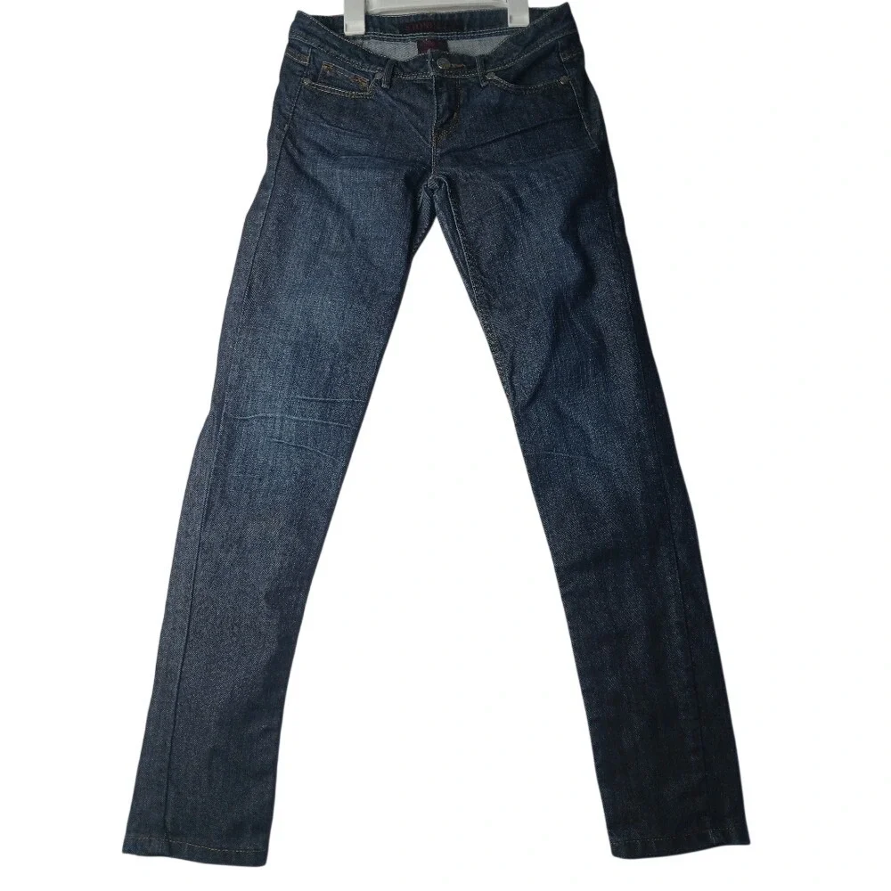 Stone Love‎ Straight Leg Jeans Womens Size 5 Dark Wash Low Rise Blue Denim